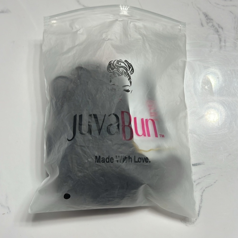 Womens messy bun in black - Picture 7 of 8